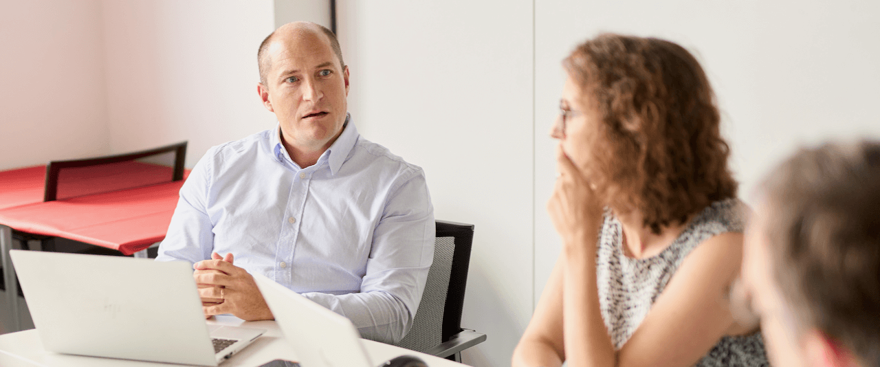 Jean-Alexis Dombret, Business Unit Leader Transition & Support Louvain-la-Neuve (links)